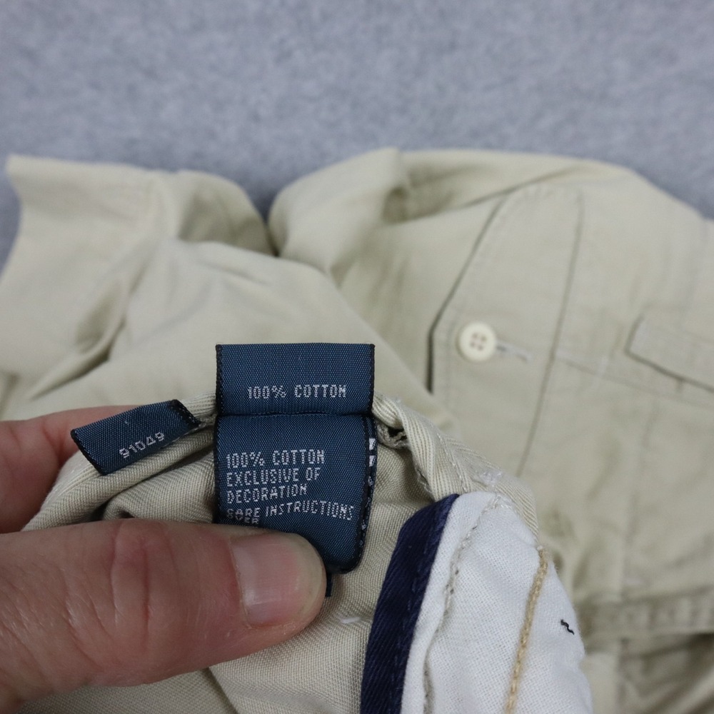 Polo Ralph Lauren Shorts Mens 36 Chino Flap Pocket Golf Casual Flat Front Beige - Picture 4 of 11